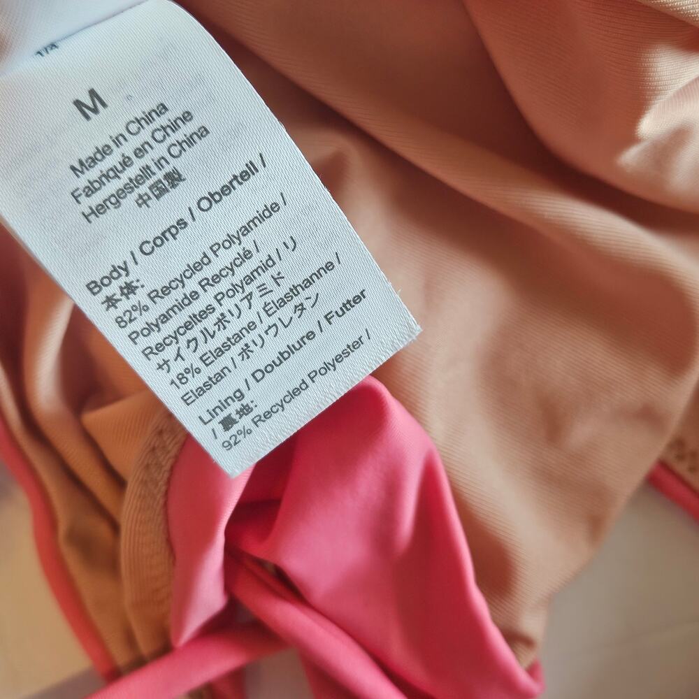 J Crew Curved Waist Cheeky String Bikini Bottom w Beads Tea Rose Women's Medium - Picture 5 of 6